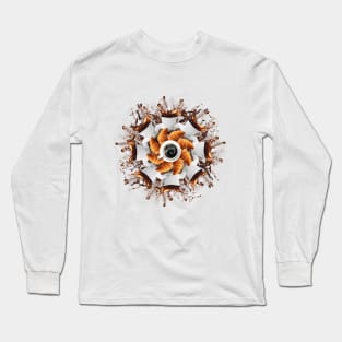 coffee splash mandala Long Sleeve T-Shirt